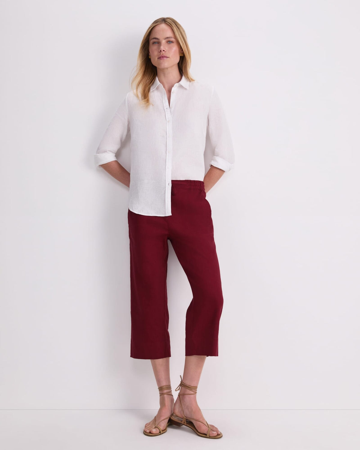 Rosa Crop Linen Pant