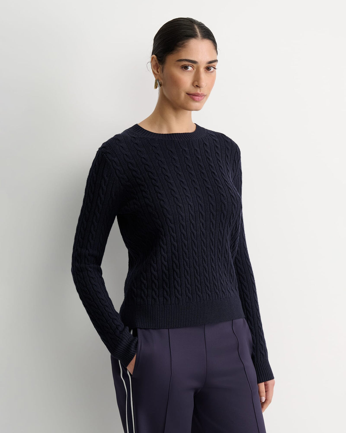 Merino Wool Baby Cable Sweater