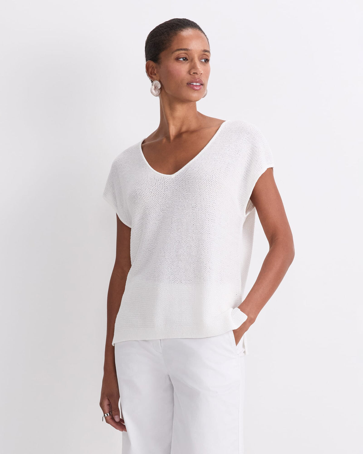 Luisa V-Neck Knit Top
