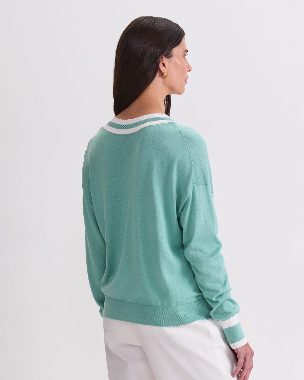 Alphine Silk Blend V-Neck Sweater