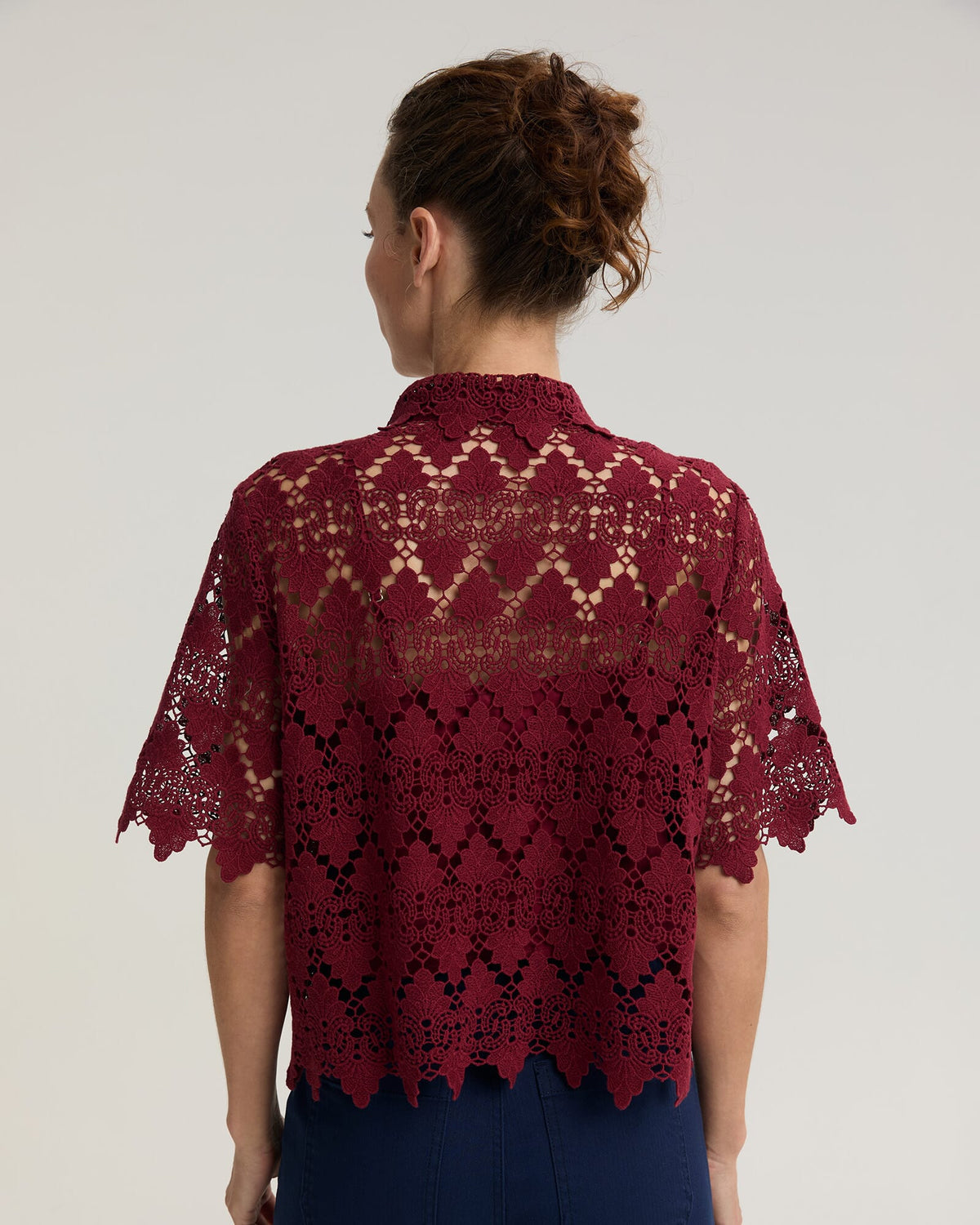 Ariana Lace Cropped Shirt