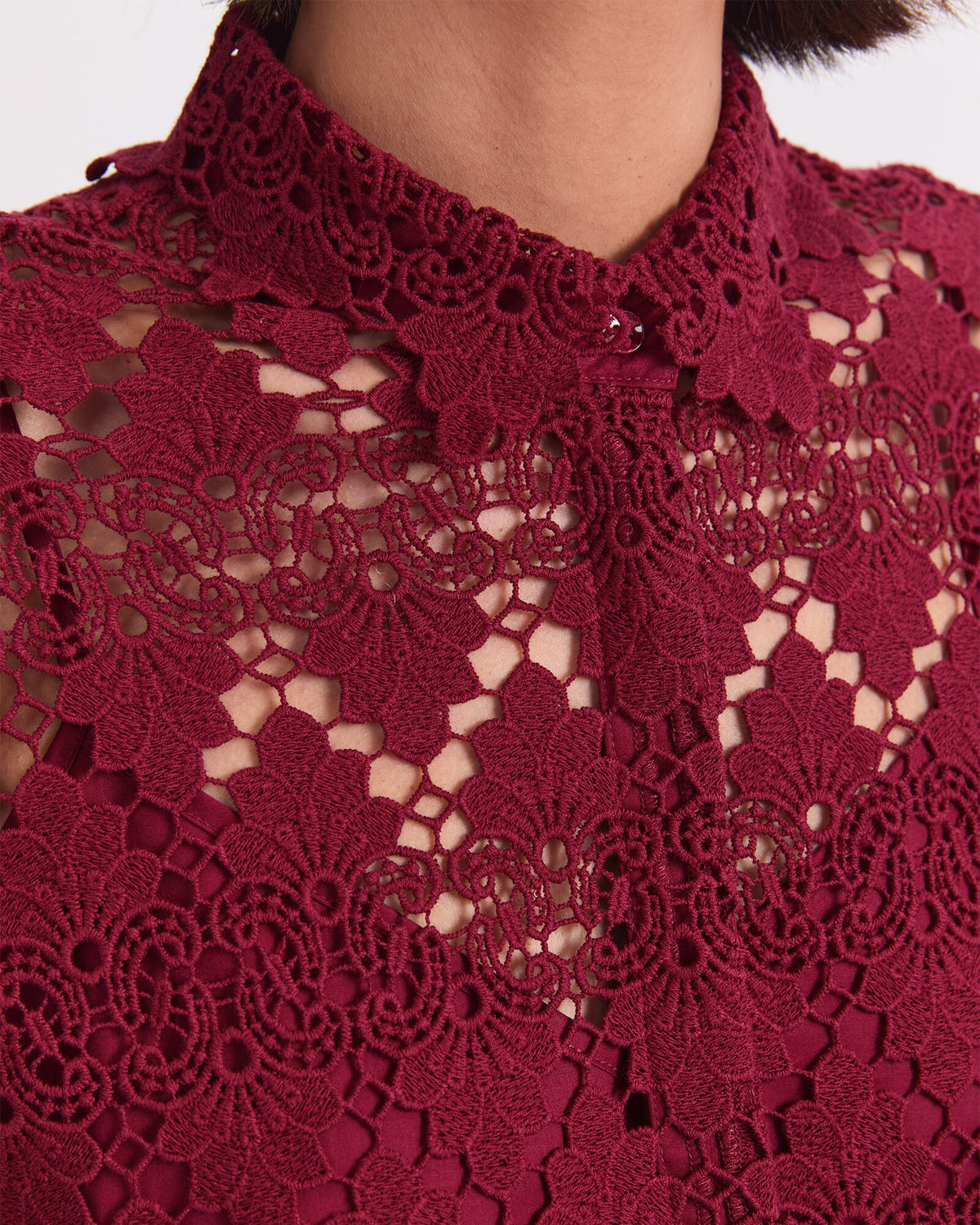 Ariana Lace Cropped Shirt
