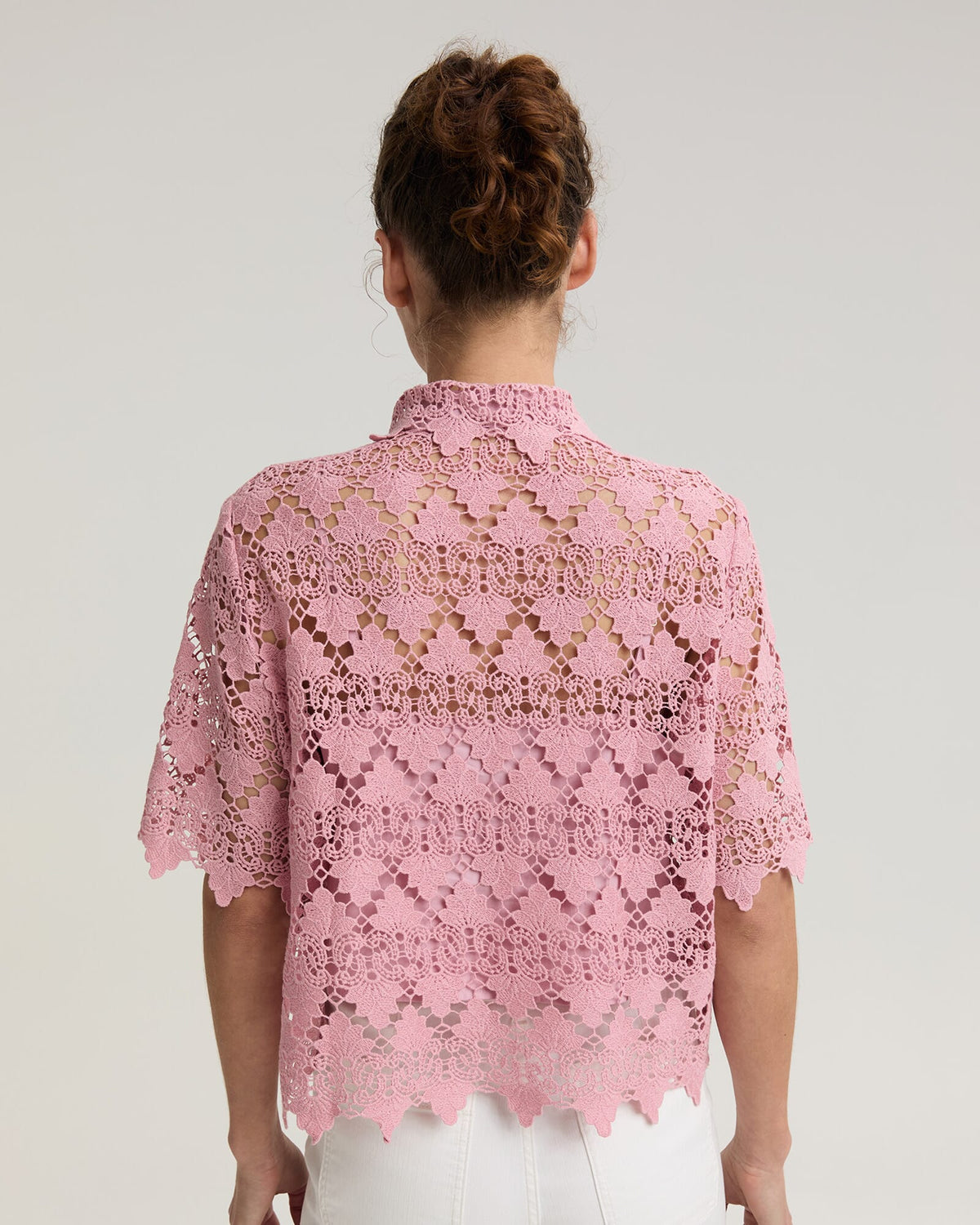 Ariana Lace Cropped Shirt