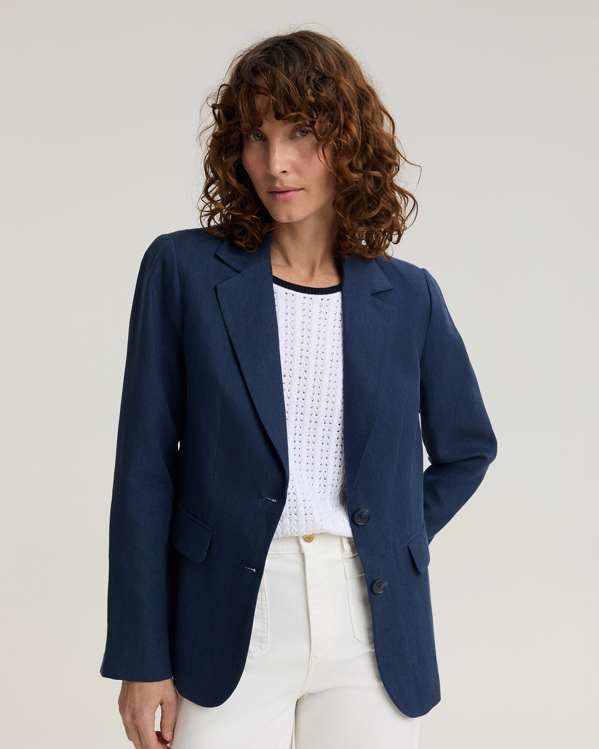 Freya Short Linen Blazer