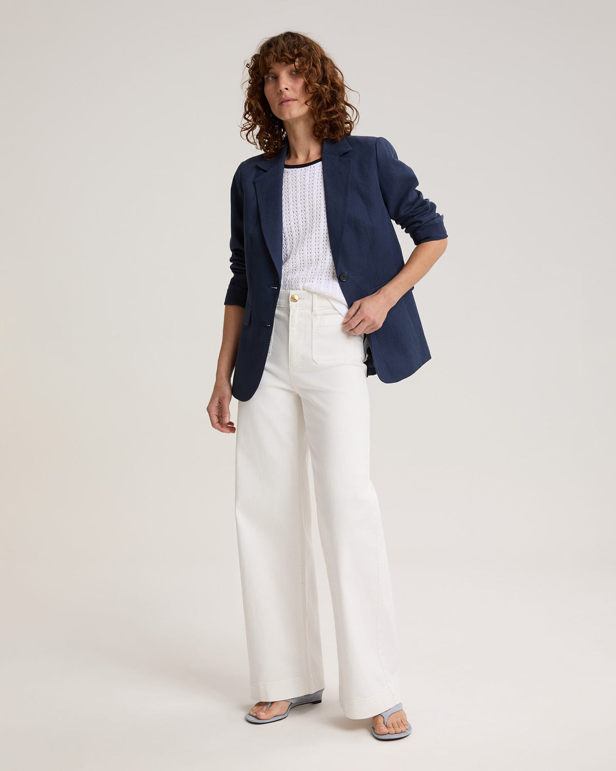Freya Short Linen Blazer