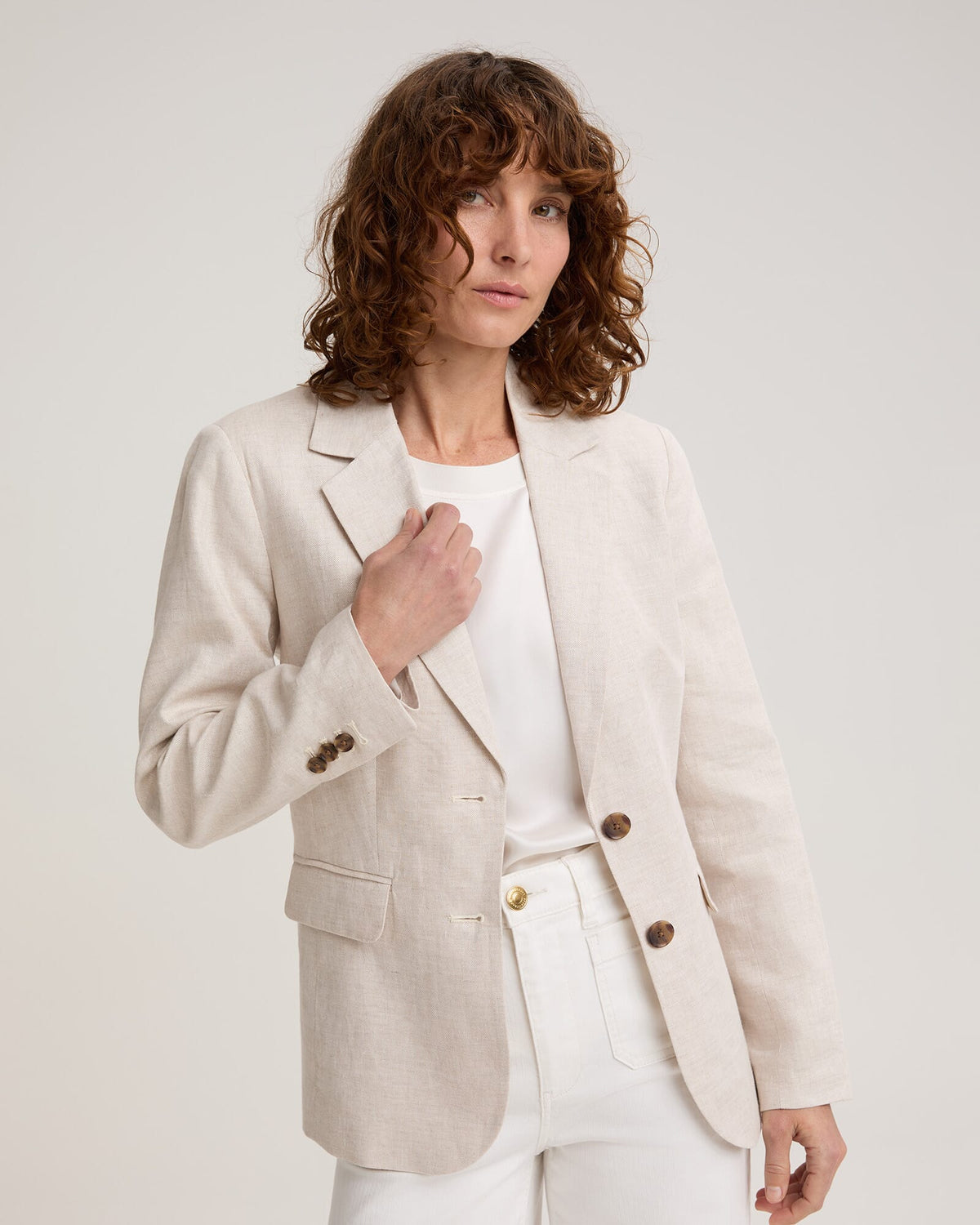 Freya Short Linen Blazer