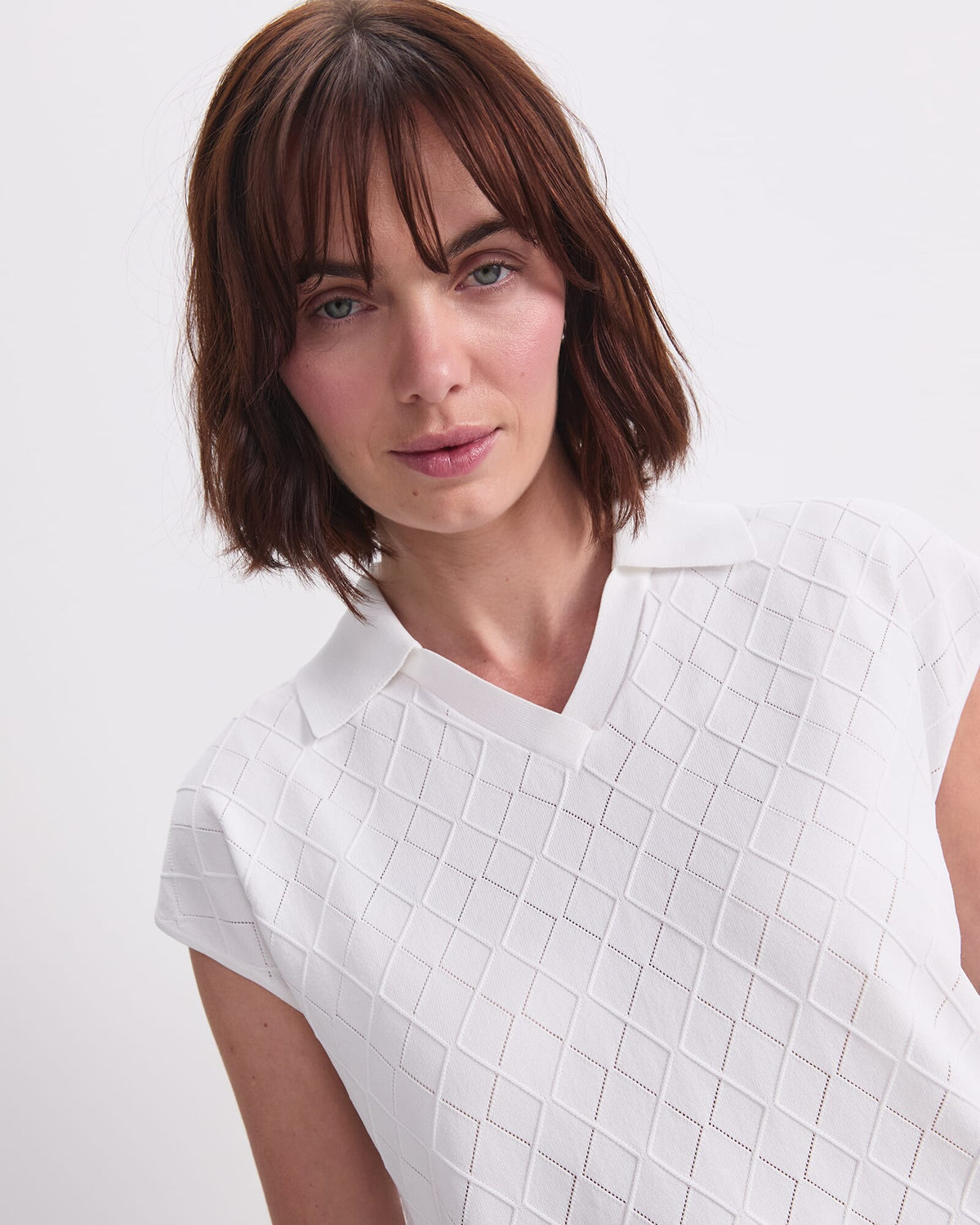 Maxine Milano Argyle Knit Top