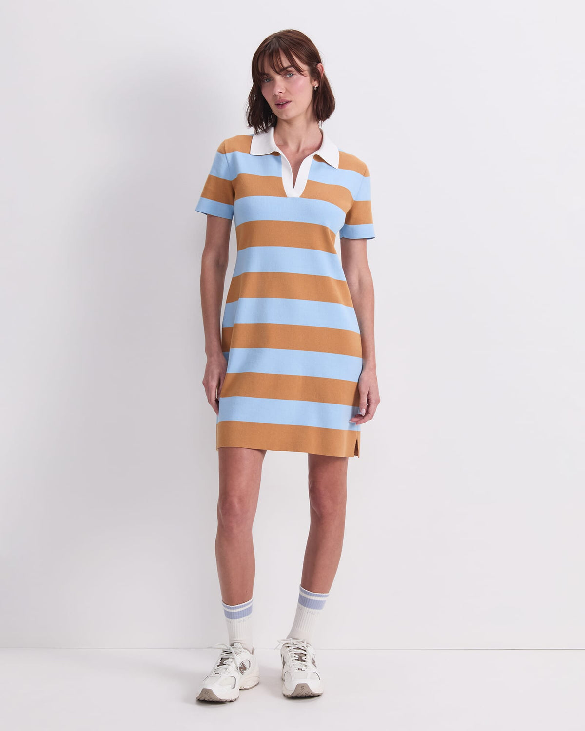 Knit Polo Mini Dress