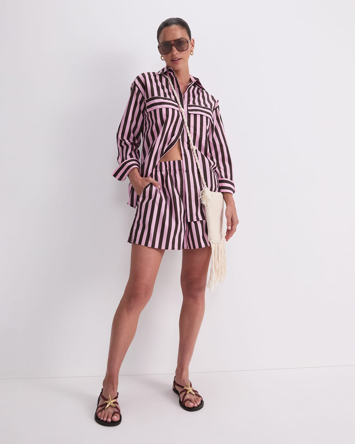 Tara Stripe Cotton Short