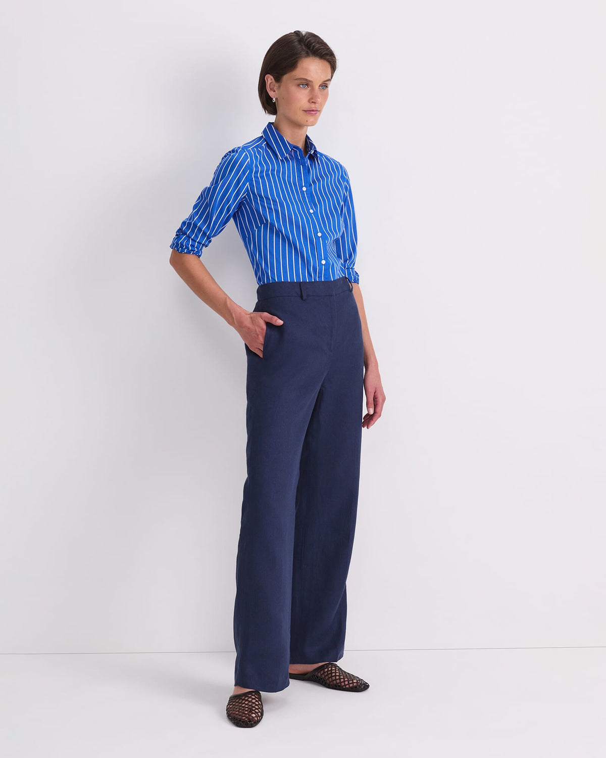 Freya Straight Linen Pant