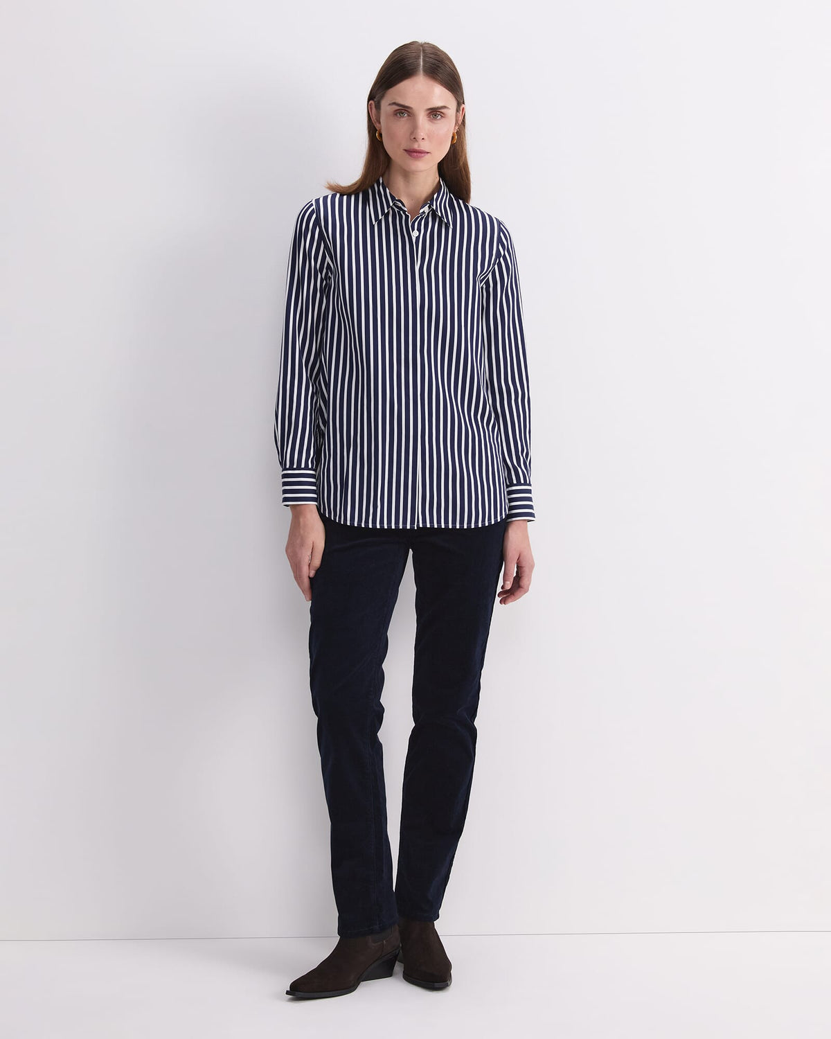 Hannah Stripe Cotton Silk Shirt