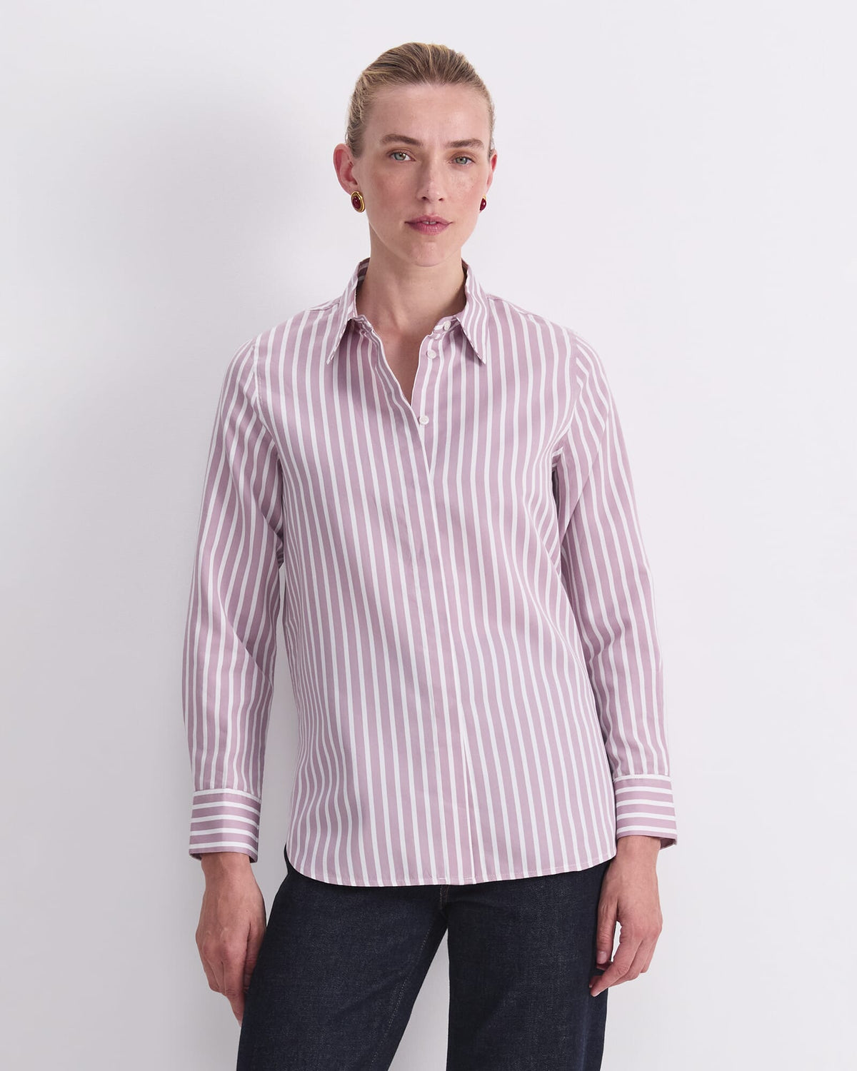Hannah Stripe Cotton Silk Shirt