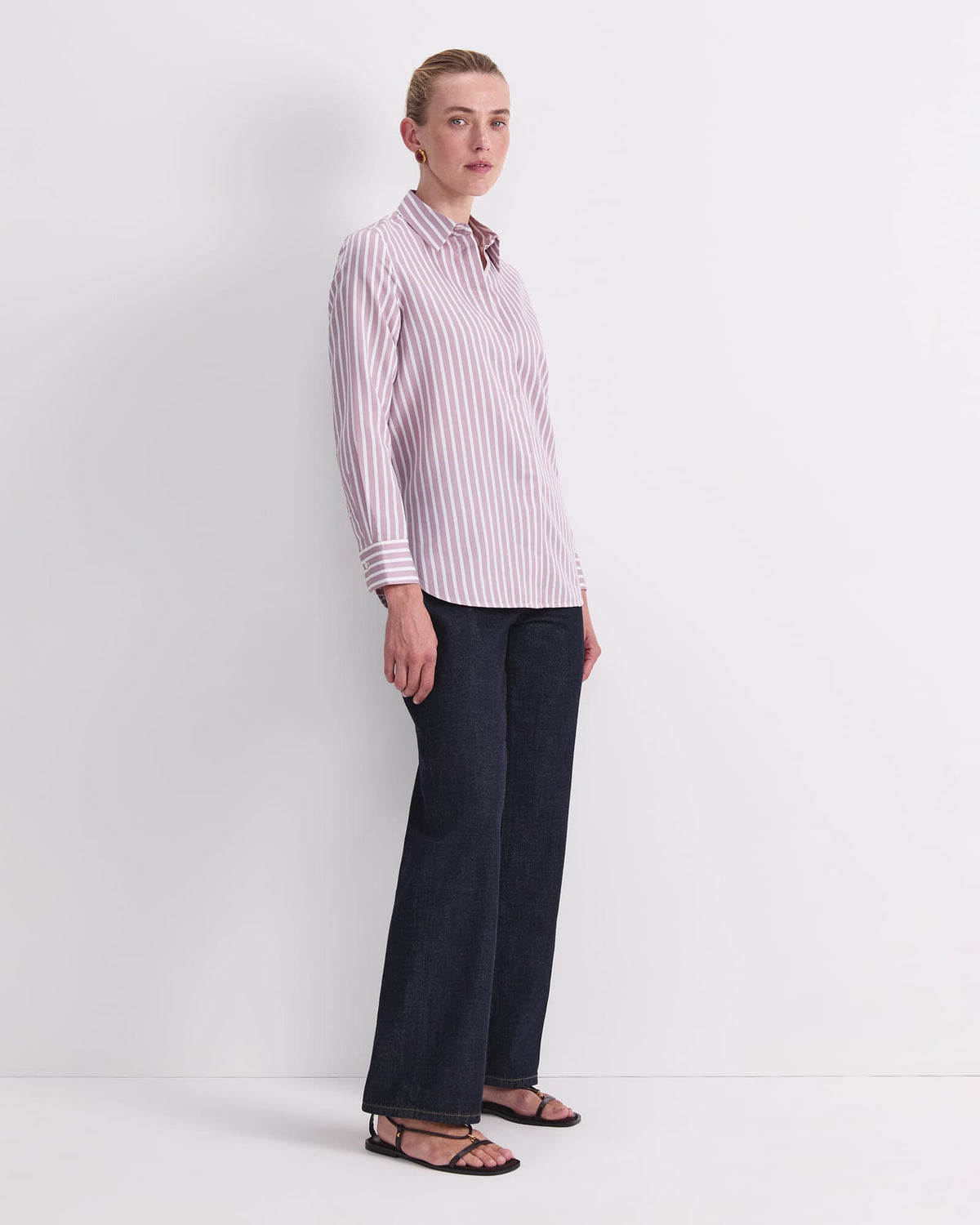 Hannah Stripe Cotton Silk Shirt