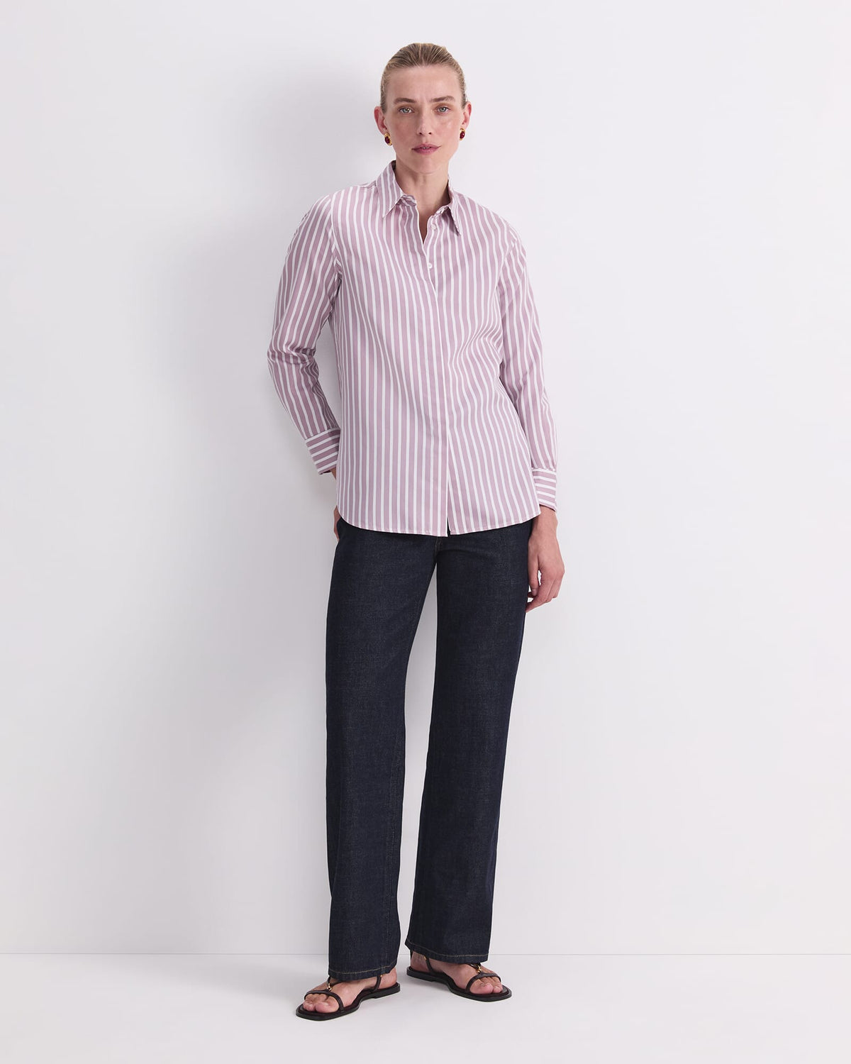 Hannah Stripe Cotton Silk Shirt