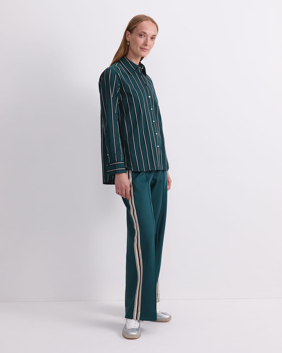 Jade Stripe Long Sleeve Shirt