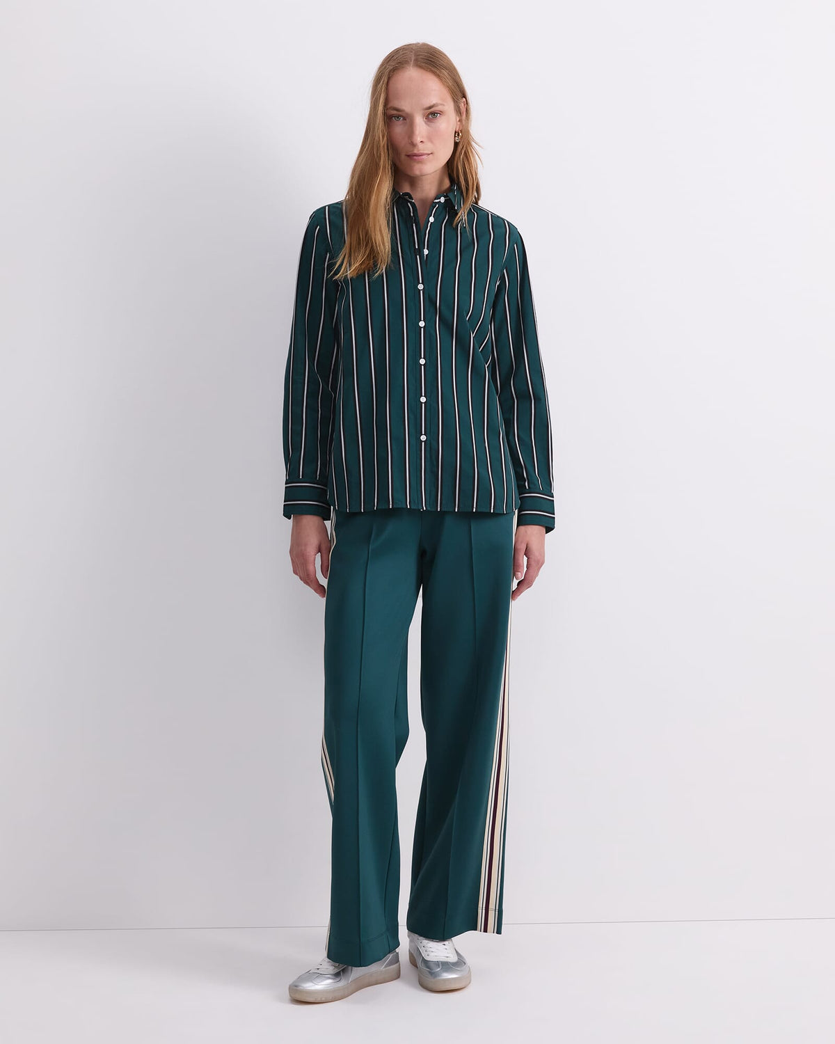 Jade Stripe Long Sleeve Shirt