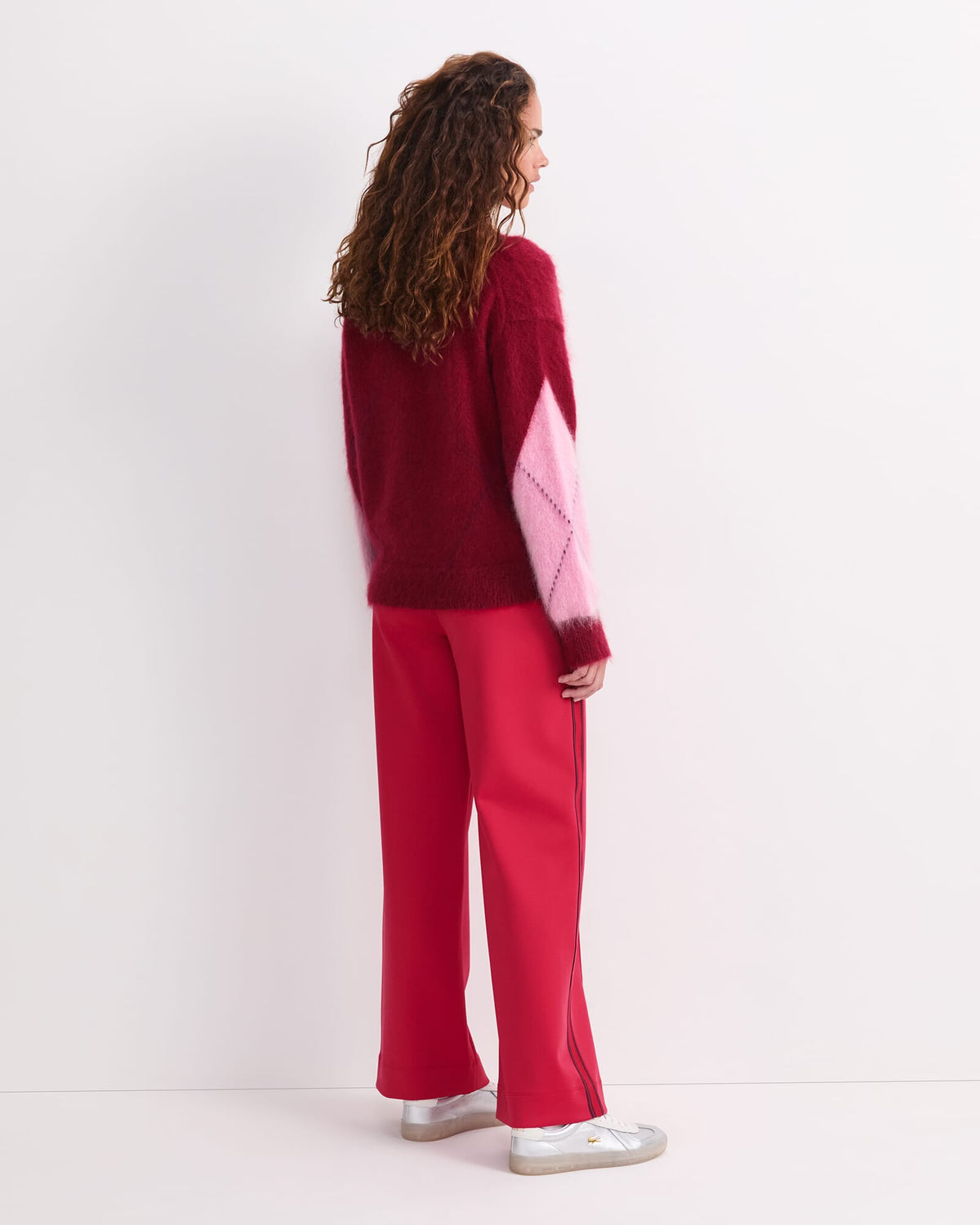 Tatiana Mohair Argyle Knit