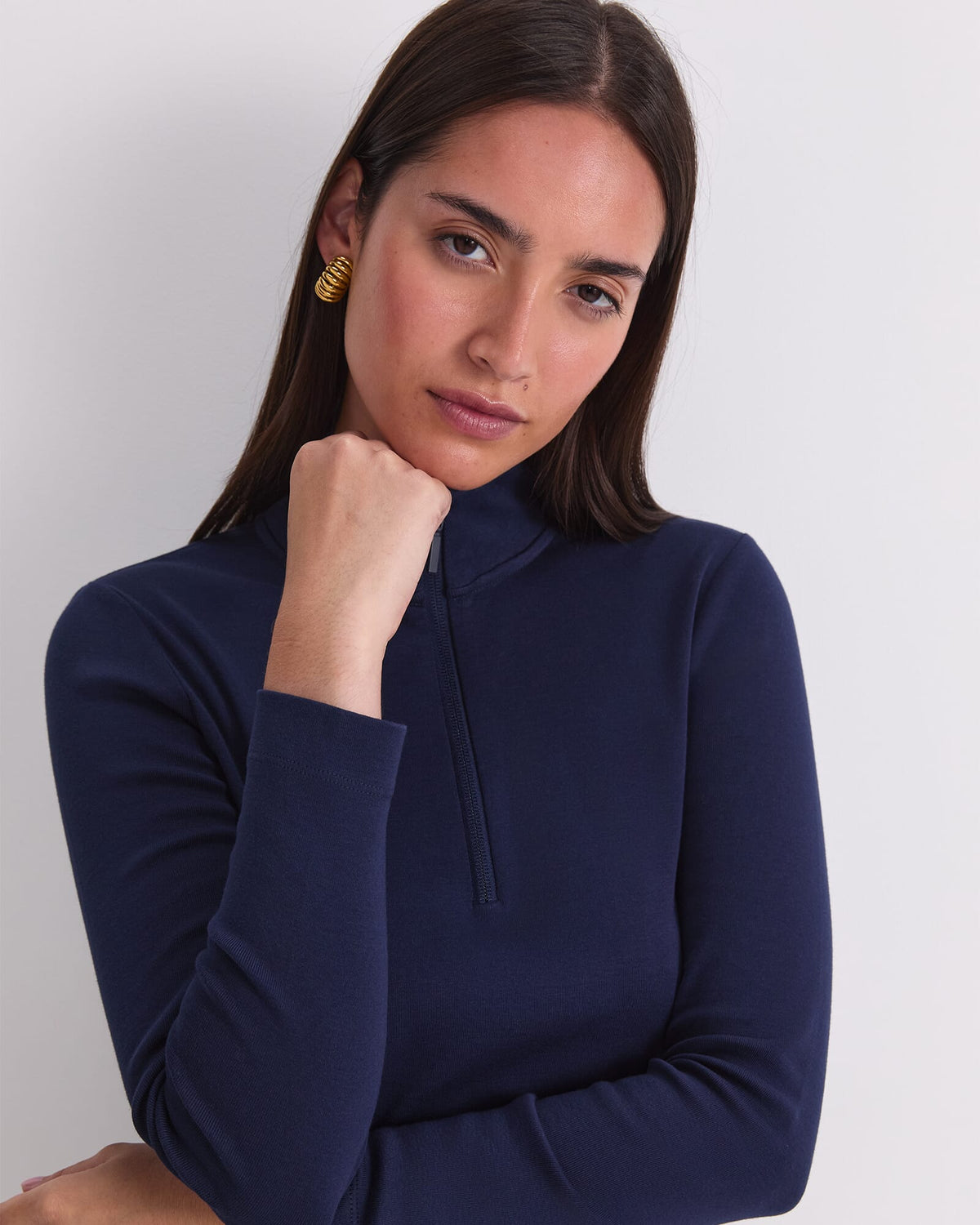 Lucy Zip Funnel Neck