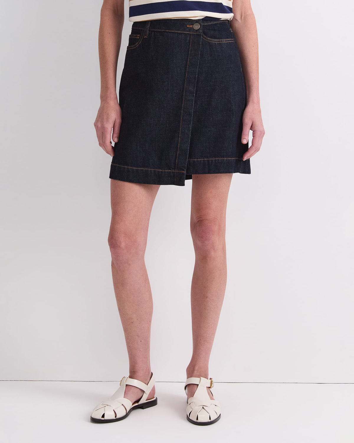 Simmi Denim Wrap Skirt