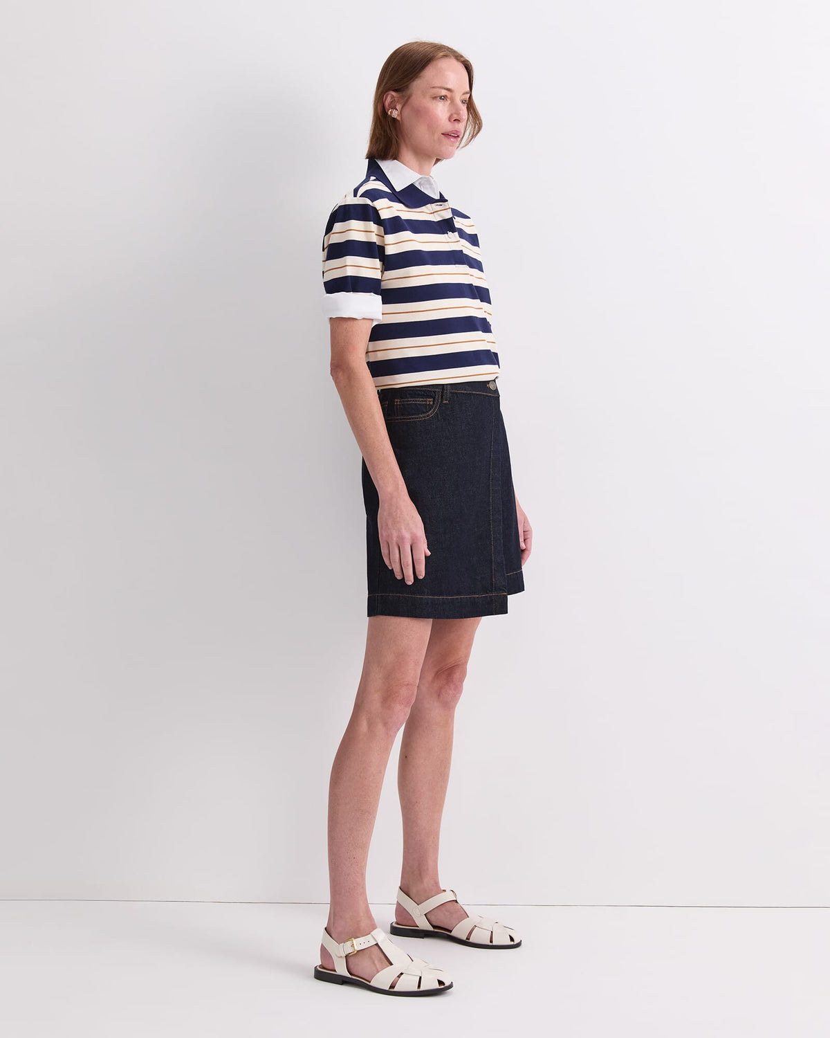 Simmi Denim Wrap Skirt
