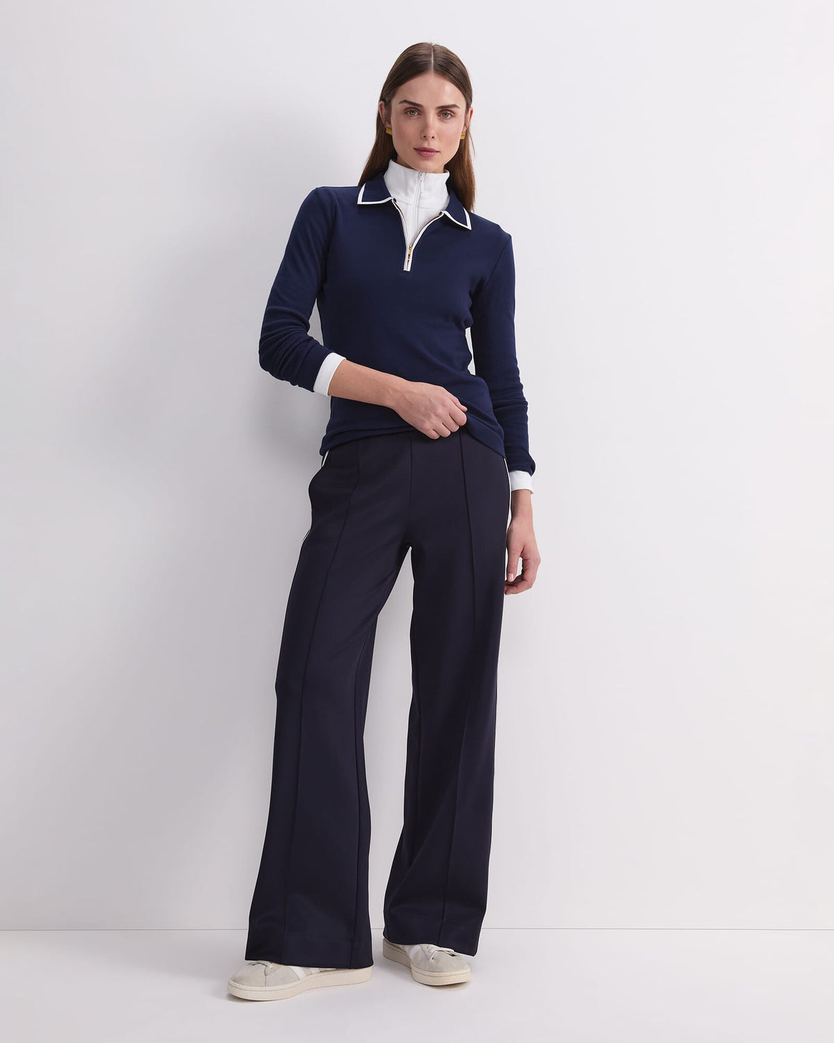 Lucy Cotton Quarter Zip Top