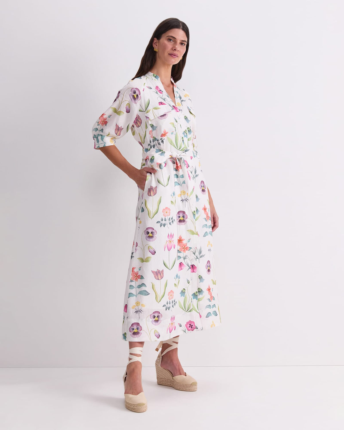 Floral Majesty Liberty Midi Dress