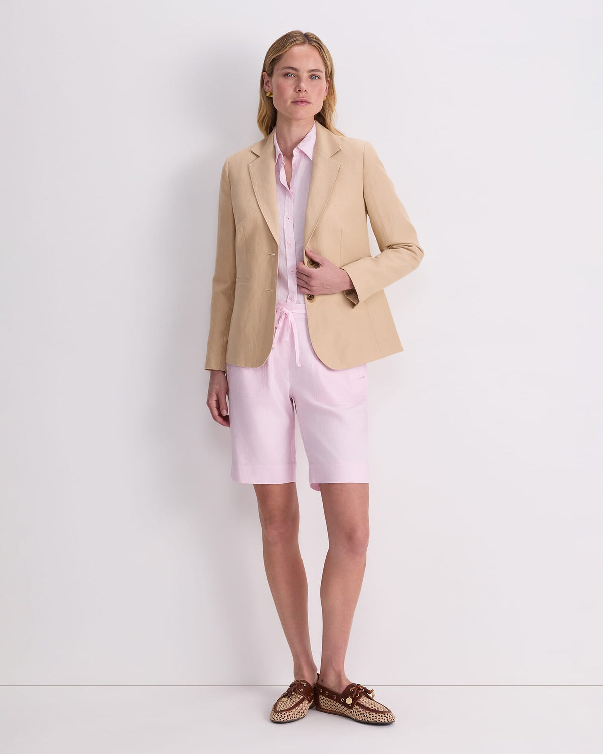 Sloane Textured Linen Blazer