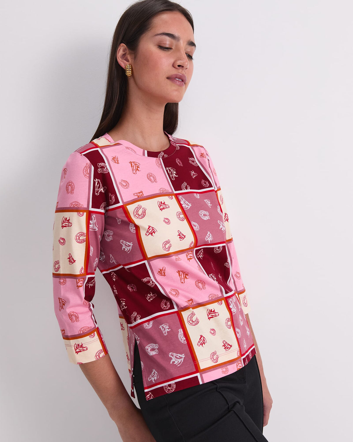 Horse Print Mercerized Tee