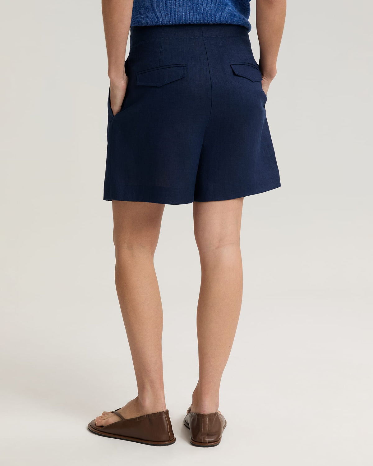 Ivy Linen Pleat Short