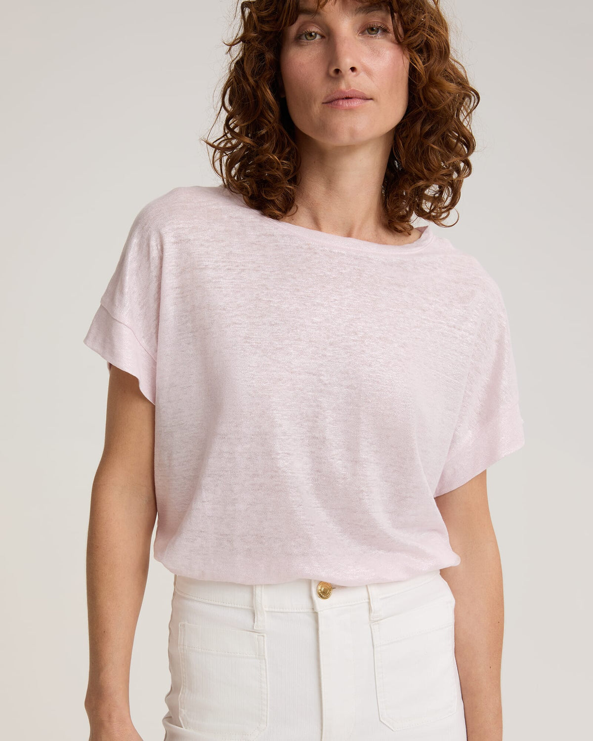 Tonia Foil Linen Tee