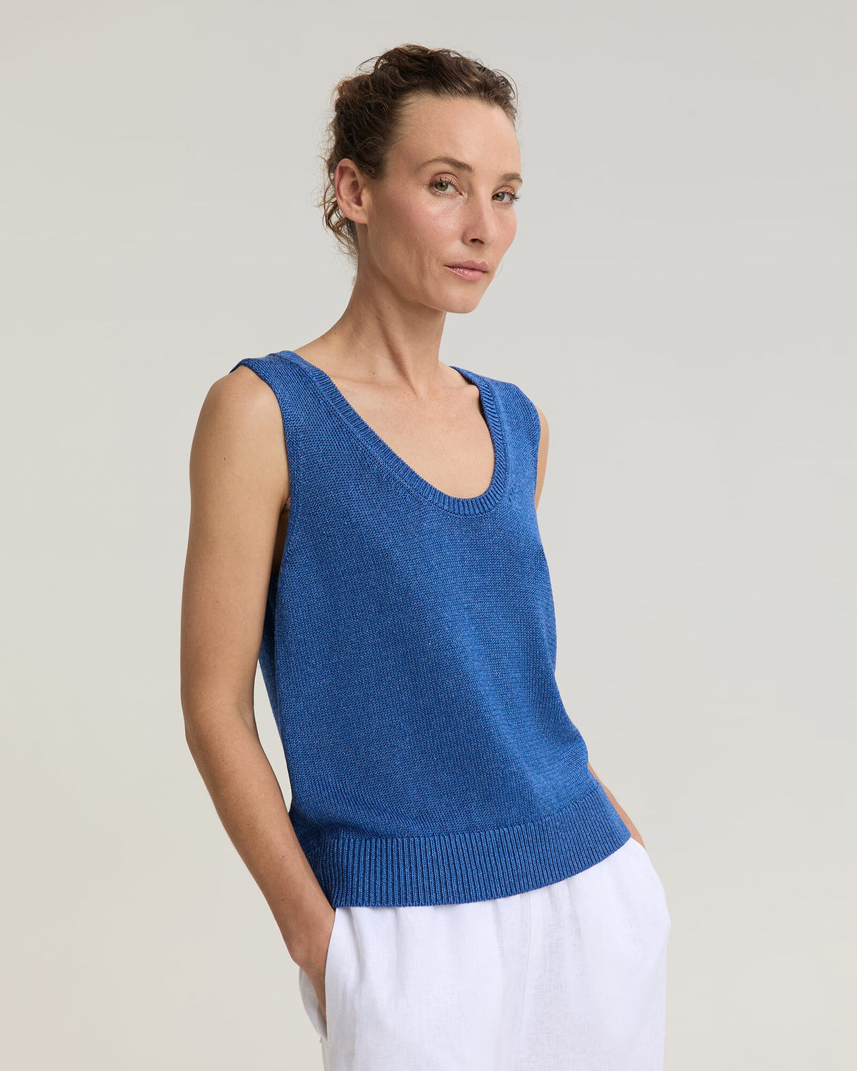Linen Blend Singlet