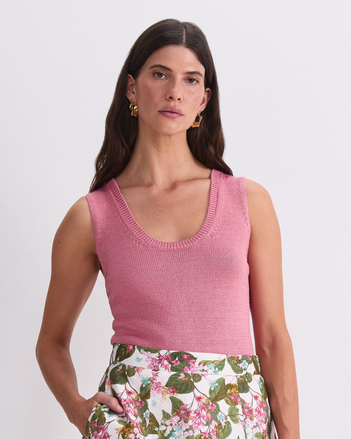 Linen Blend Singlet