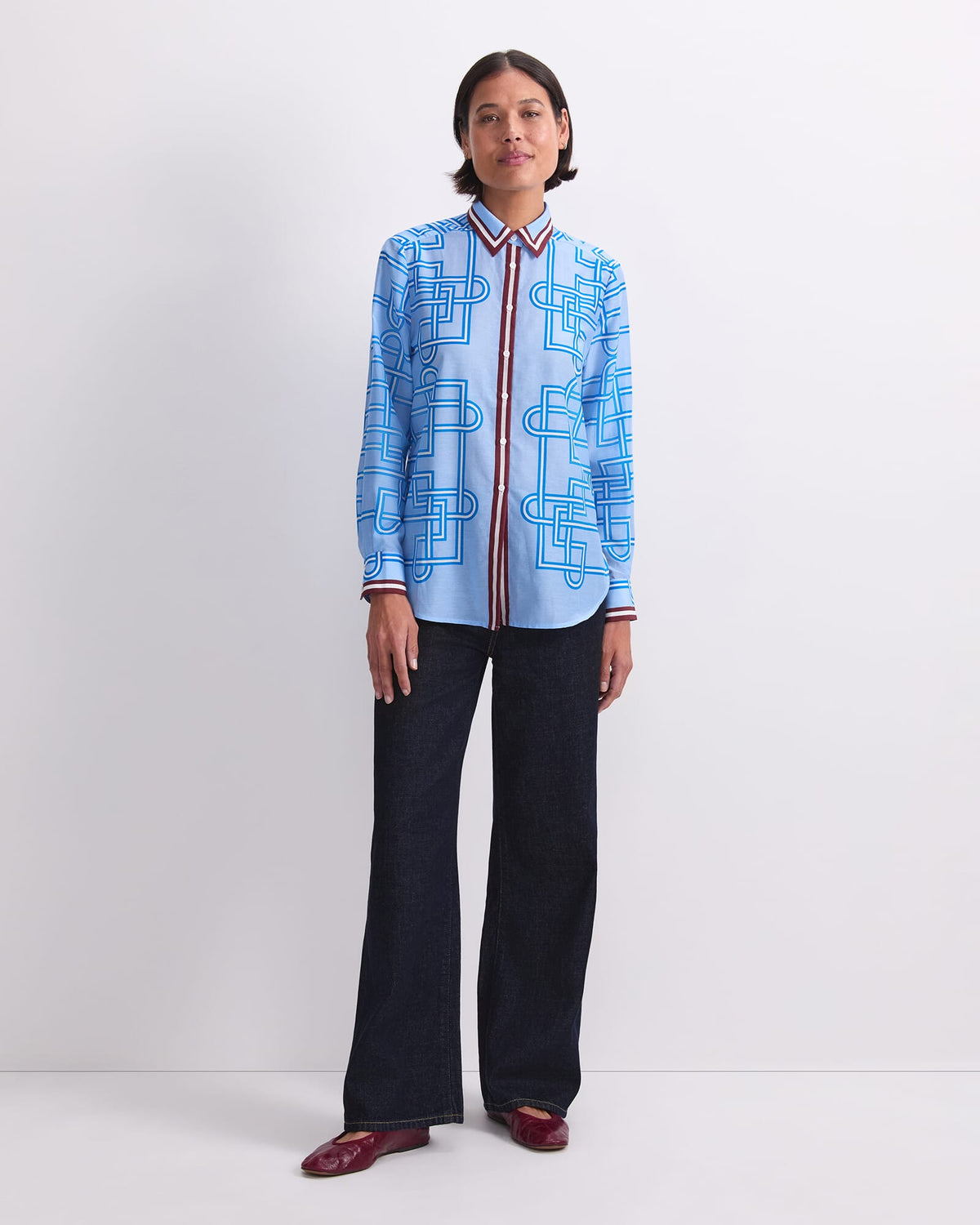 Rhodes Long Sleeve Cotton Silk Shirt