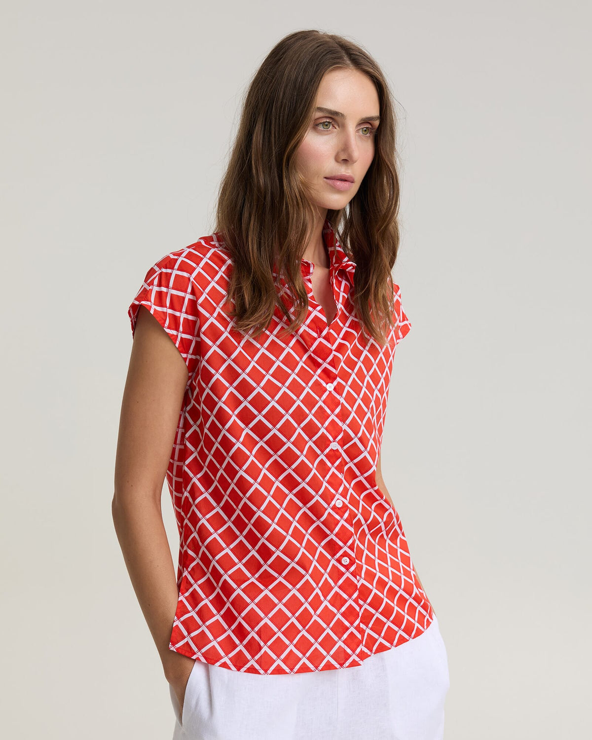 Geo Lily Voile Shirt
