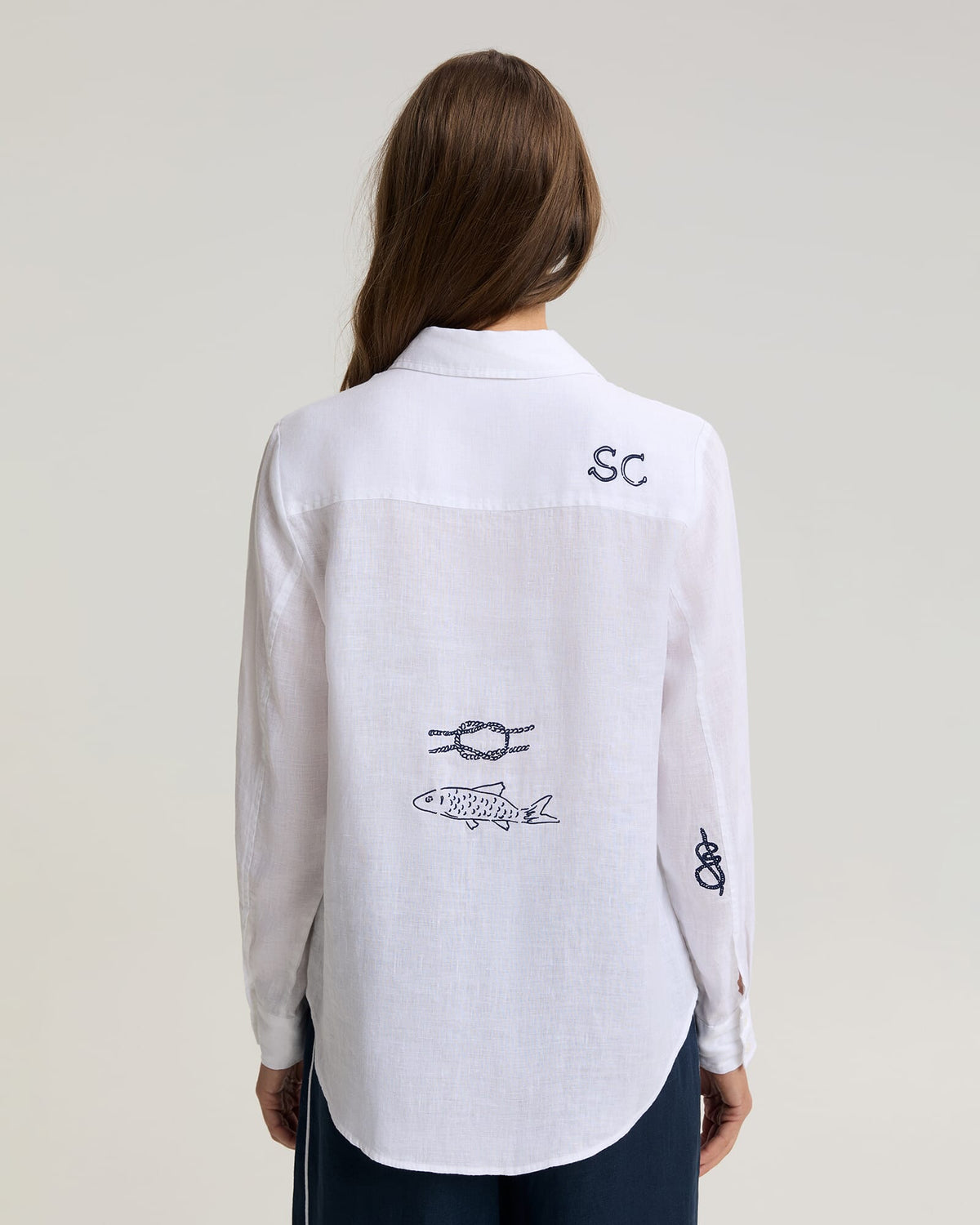 Dahlia Embroidered Linen Shirt