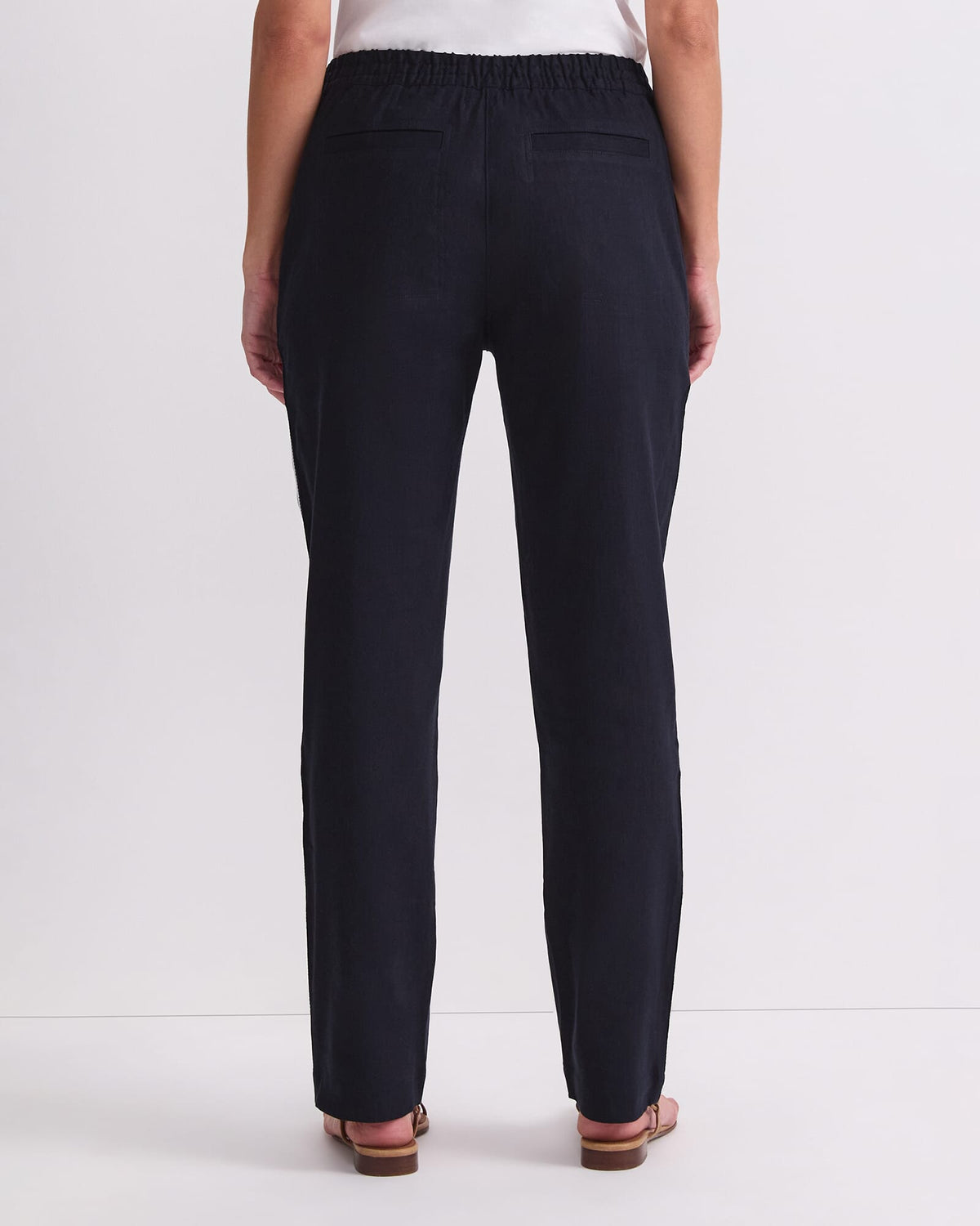 Rosa Side Stripe Linen Pant