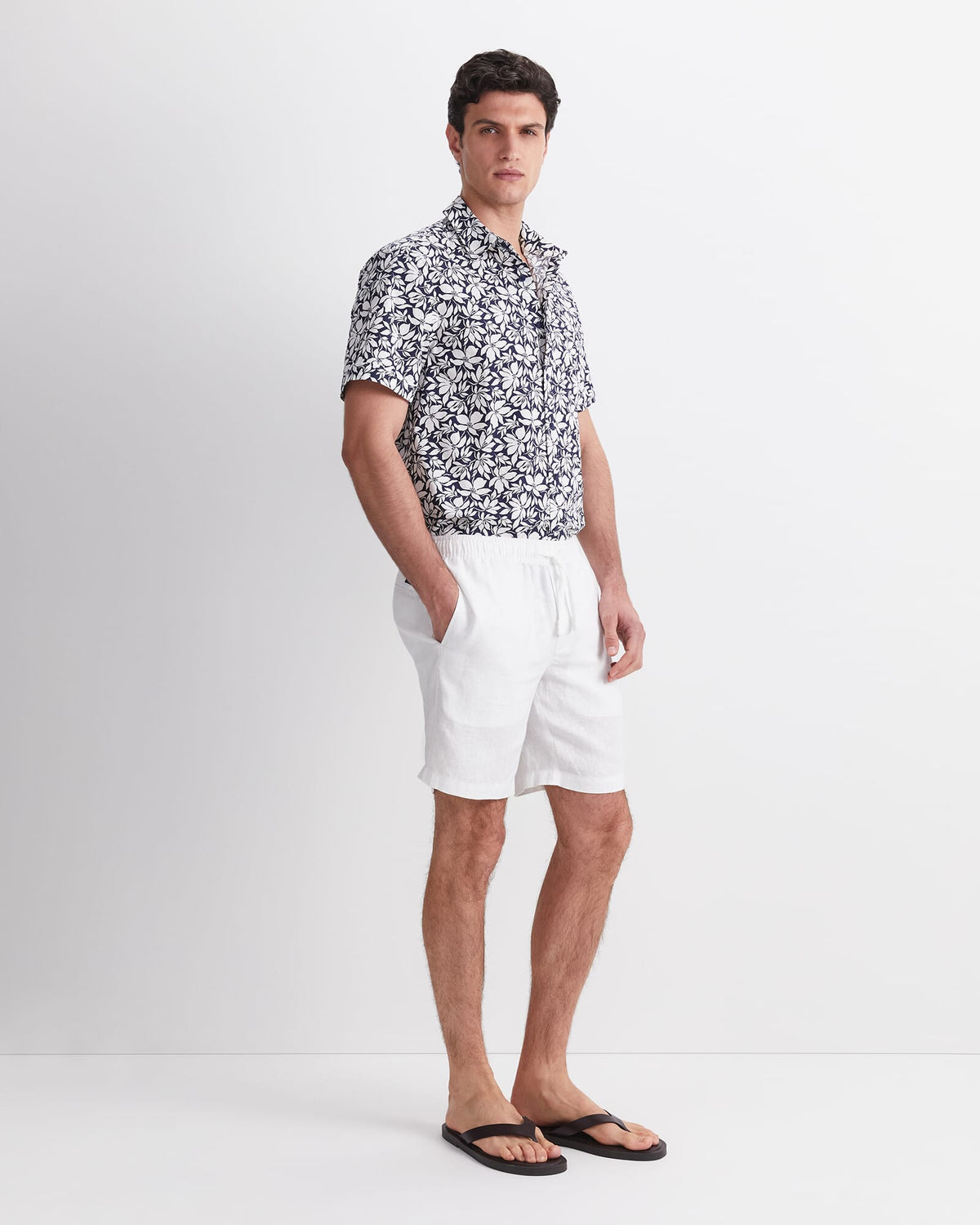 Caffery Yarn-Dyed Linen Short