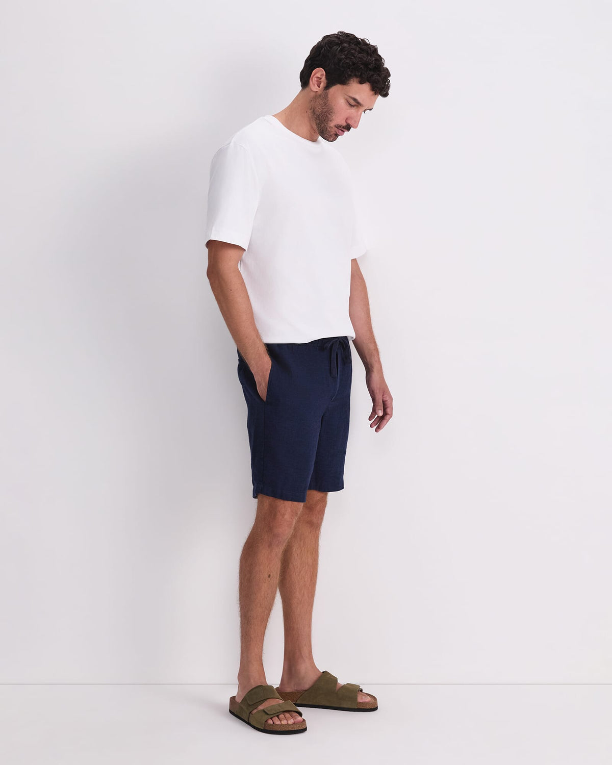 Caffery Yarn-Dyed Linen Short
