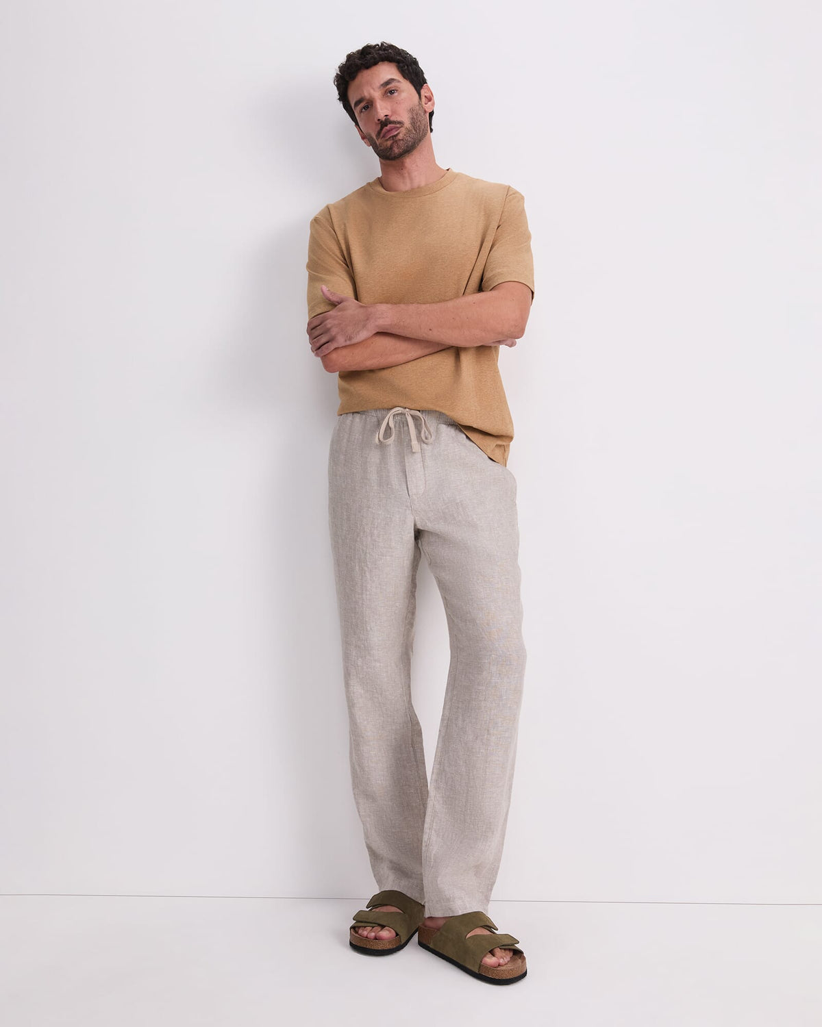 Caffery Yarn-Dyed Linen Pant