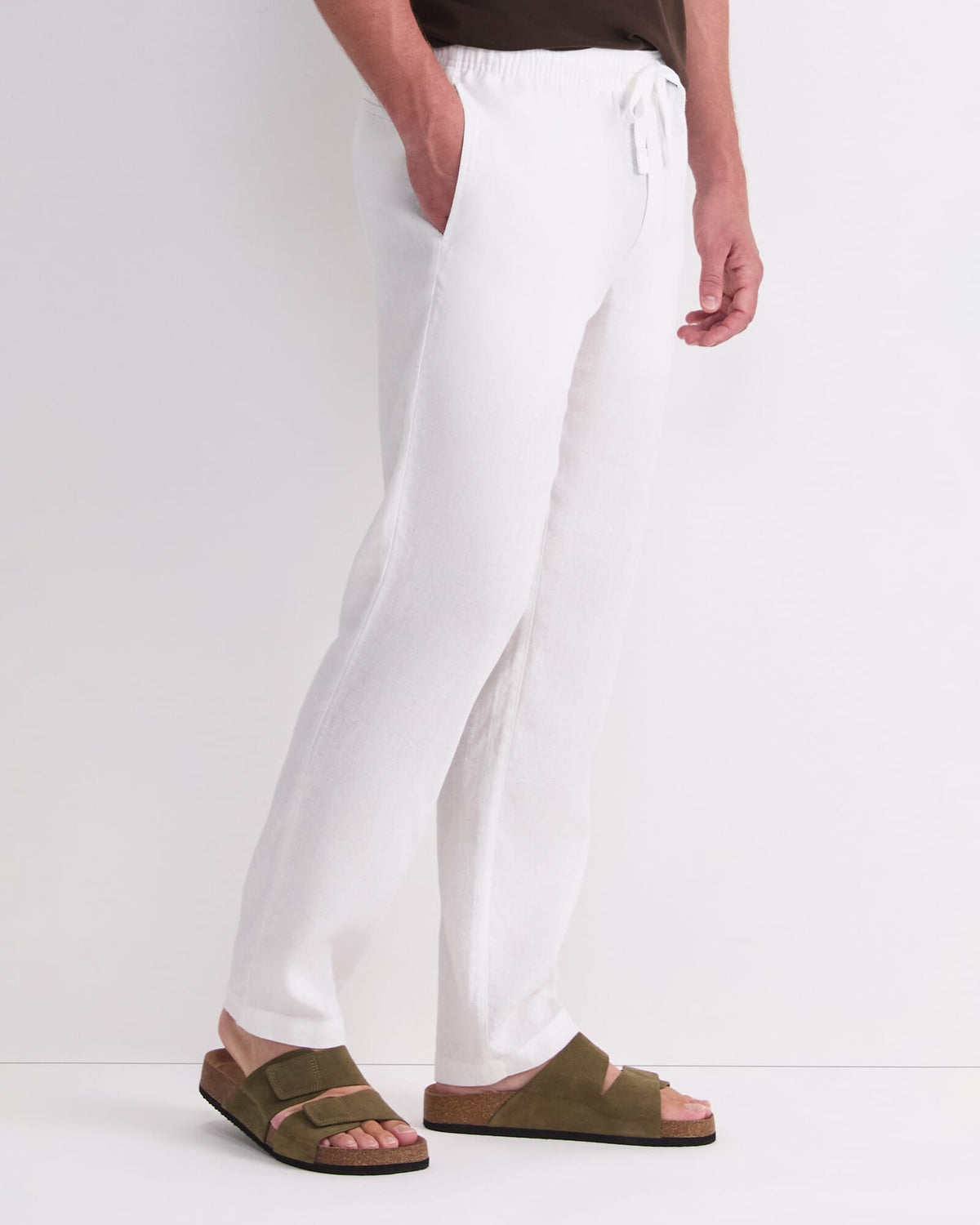 Caffery Yarn-Dyed Linen Pant