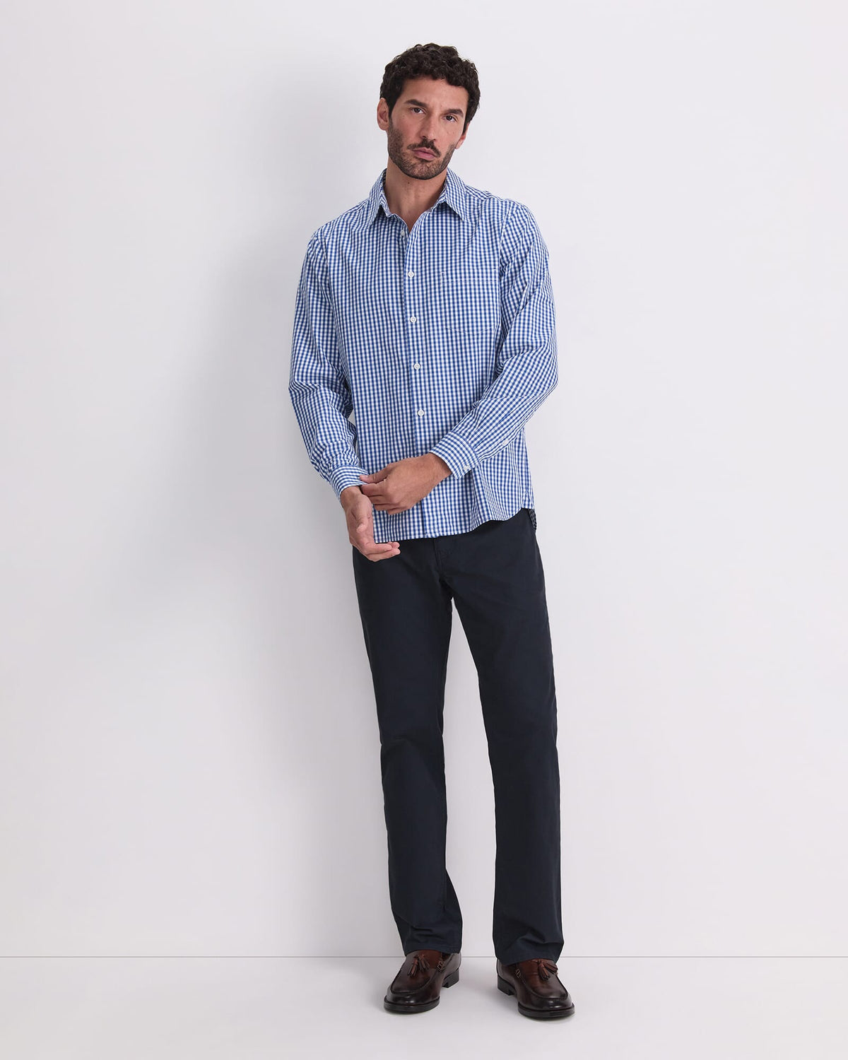 Thomas Long Sleeve Gingham Shirt