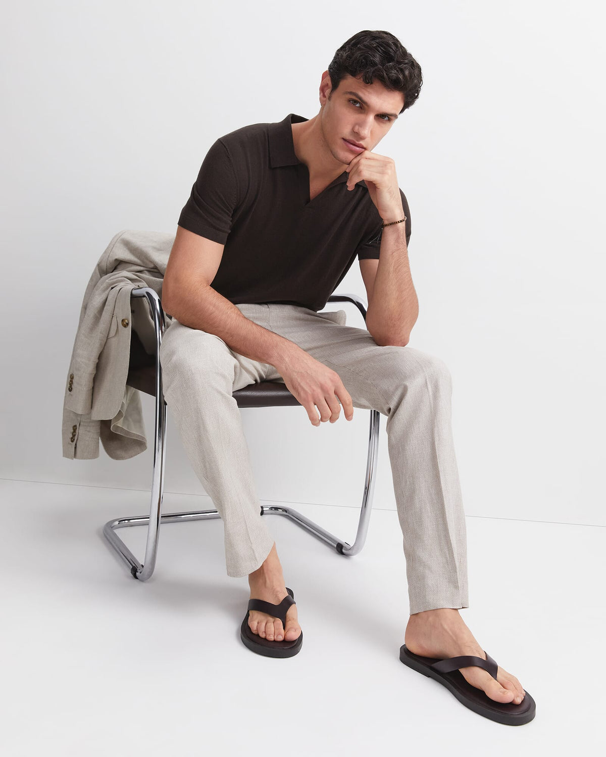 Jeffrey Linen Blend Suit Jacket