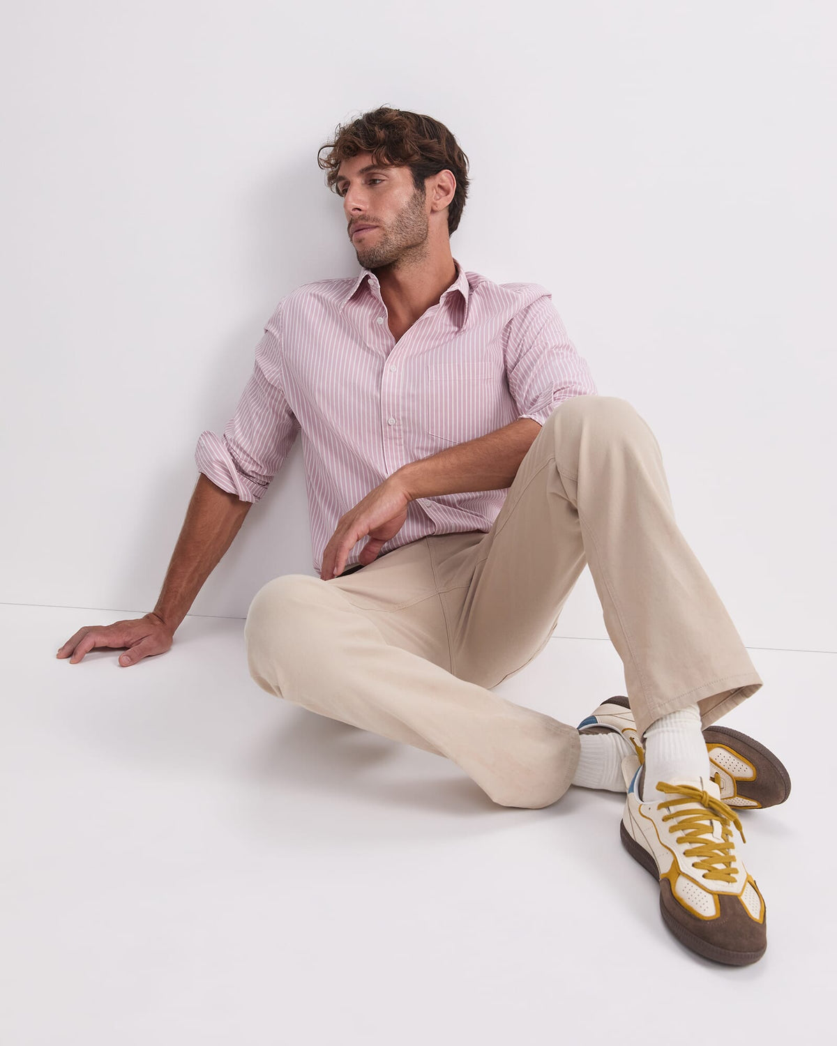 Long Sleeve Stripe Poplin Shirt