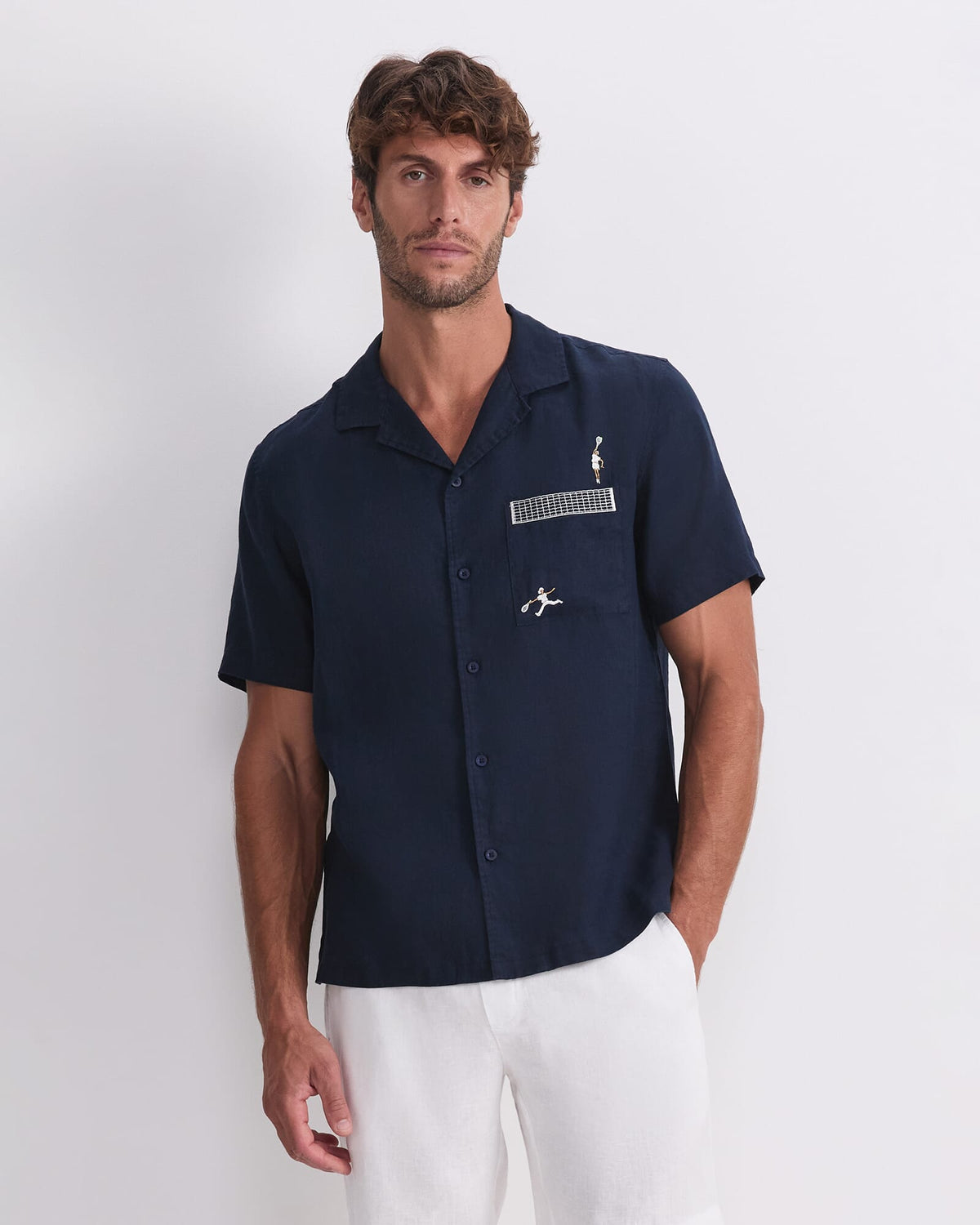 Club Short Sleeve Linen Shirt