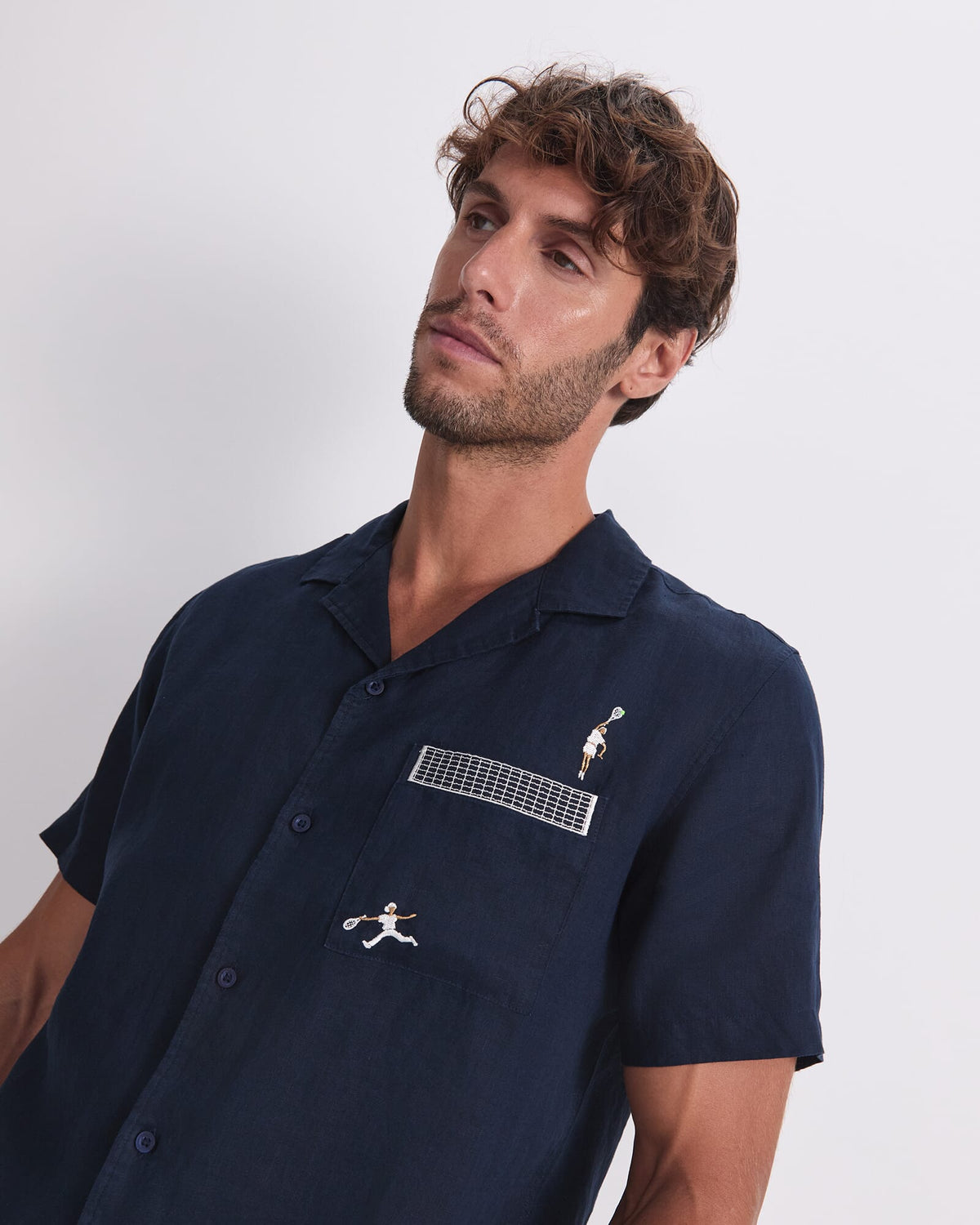 Club Short Sleeve Linen Shirt