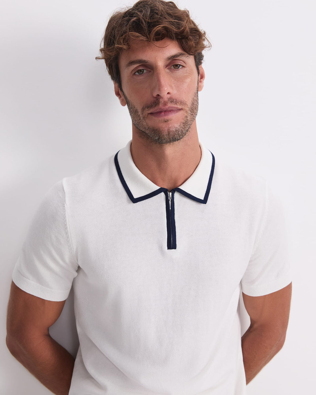 Brookes Quarter Zip Knit Polo