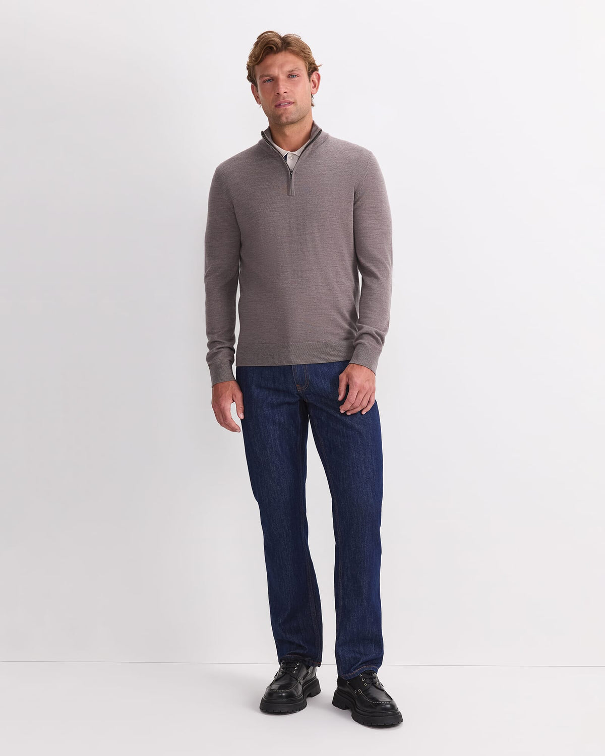 Merino Quarter Zip Knit