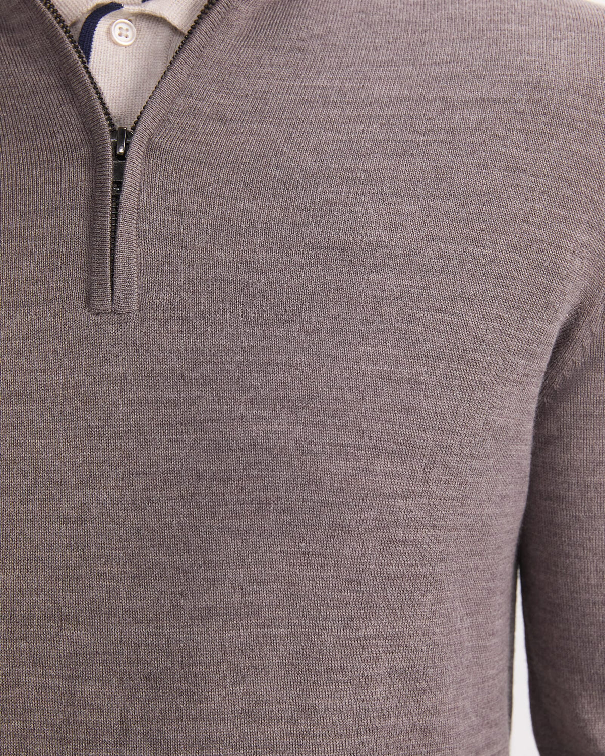 Merino Quarter Zip Knit