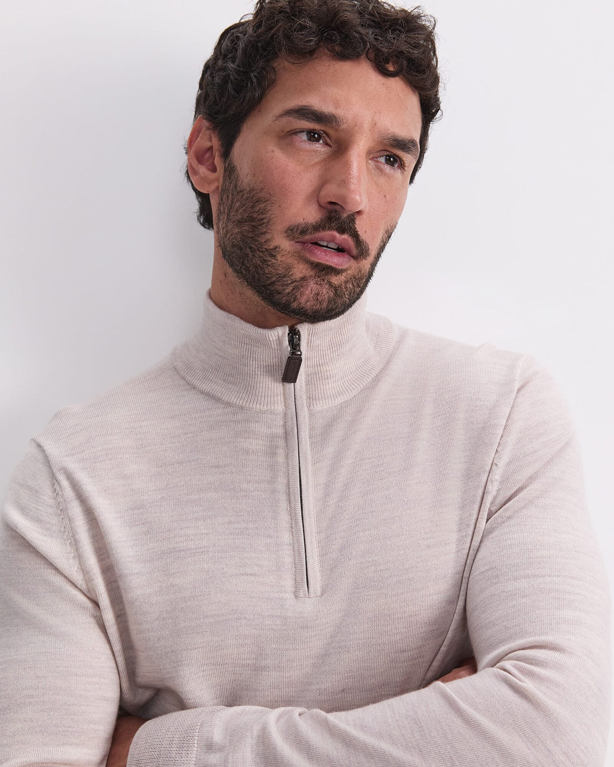 Merino Quarter Zip Knit