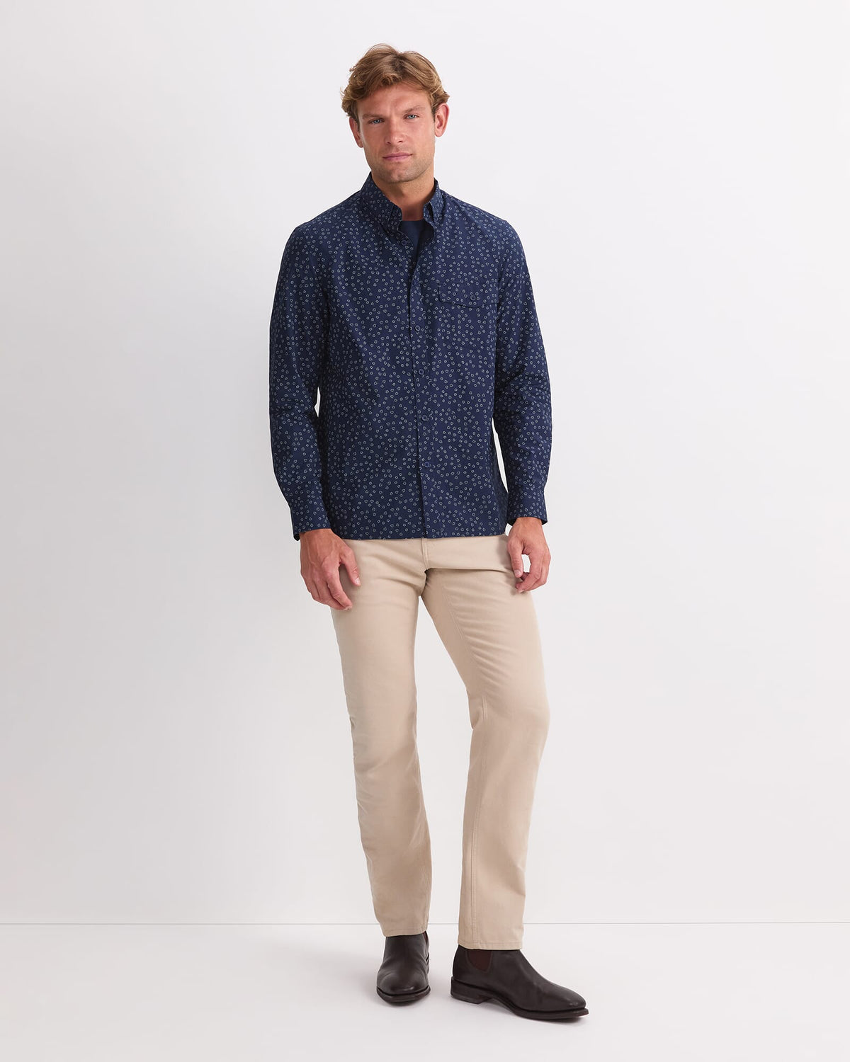 Long Sleeve Wyatt Printed Shirt